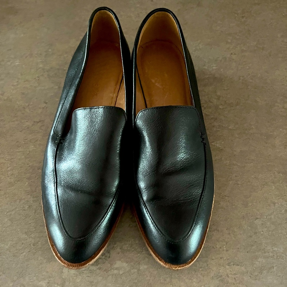 Size 7 Madewell Black Leather Loafers